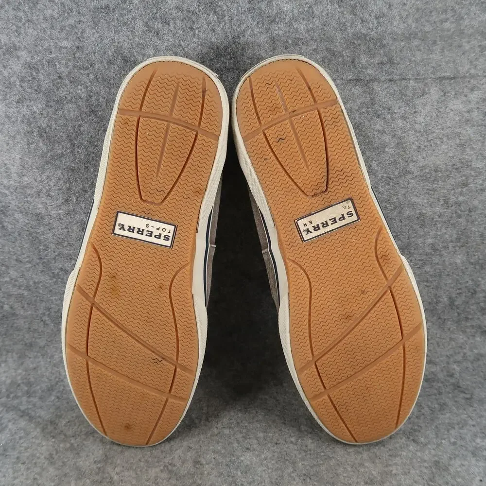 Sperry Boat Shoes Mens 9.5 Halyard 2 Eye Sneakers Canvas Moc Casual Round Toe